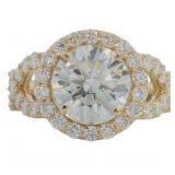14kt Gold 4.21 ct Round Cut VS Lab Diamond Ring