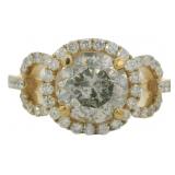 14kt Gold 2.58 ct Round Natural Diamond Ring