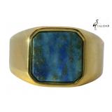 Talidara Men's Genuine Lapis Signet Ring