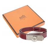 Hermes Kelly Double Tour Leather Bracelet