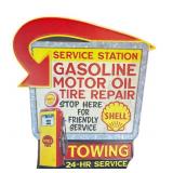 25' Metal  Shell Motor Oil Sign