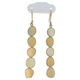 XX-Large Genuine Opal Dangle Earrings
