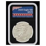 2025 MS70 American Eagle Silver Dollar
