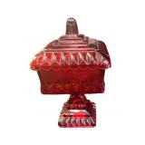 Red Pedestal Candy Dish