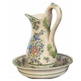 Pitcher & Bowl  Capodimonte Made in Italy  (Minor