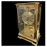 Heavy Montreux Brass Clock-Keeping Time wï¿½ Key