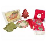 Christmas Cutting Board. Candy Dishes & Hand