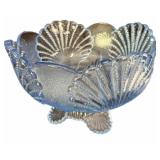 Mosser Glass Blue Shell Design Bowl