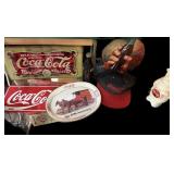 Coca Cola Tin Trays, Radio,  Ball Cap & More