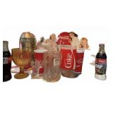 12 pc Coca-Cola Tin Tray, Glasses, Bottles