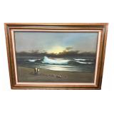 32 ï¿½ x 43 ï¿½ Sea Scene Oil on Canvas