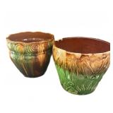 (2)PCS Roseville Pottery Flower Pots
