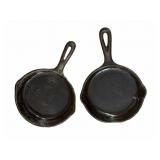 (2) #3 Iron Skillets