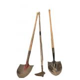 (3) PCS Two Shovels And A Hoe