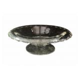 Vintage Clear Glass Footed Bowl