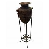 Tall Wrought Iron Stand wï¿½ Pottery Urn