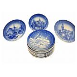 (12) Blue & White German Plates  From 1968-1979