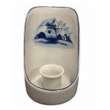 Blue & White Dutch Scene Candle Holder