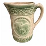 Vintage Green Decor Buttermilk Pitcher (See Age