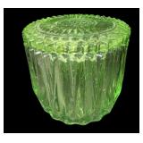 Translucent Green Candy Dish wï¿½ Lid