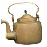 Heavy copper teakettle