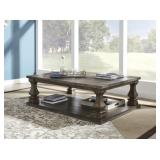 Johnelle XXL 54" Distressed Gray Cocktail  Table