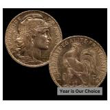 France Gold 20 Francs - Rooster (1899-1914)