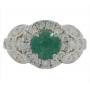 Brilliant 2.02 ct Lab Emerald & Diamond Ring