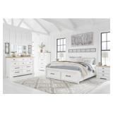 King Ashbryn 5-Piece White & Natural Storage Group