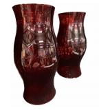 (2) Ruby Hurricane Globes