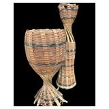 Rattan & Wicker Vases 11 ï¿½ & 15 ï¿½