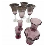 (8) pc Purple Glass