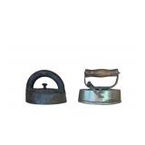 (2) PCS Two Antique Iron Sad Irons