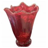 Ruby Art Glass Vase