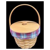Double Lined Lidded Longaberger Basket