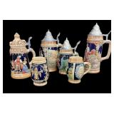 (6) German Beer Steins