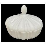 Old Cafe Milk Glass Candy Dish