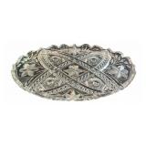Antique Cut-Glass Oval Celery Dish