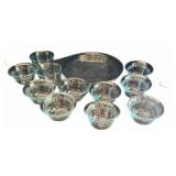 (12) PCS Fire King Custard Cups And Plate
