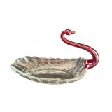 Vintage Crystal Swan Candy Dish