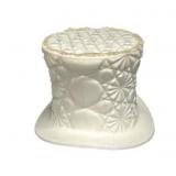 Milk Glass Top Hat