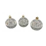 (3) PCS St George Crystal ï¿½ Holiday Magic ï¿½ Lead