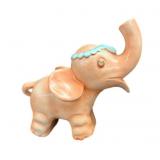Vintage Pink Ceramic Elephant