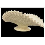 FENTON HOBNAIL MILK GLASS BANANA STAND