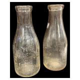 (2) Milk/Cream Bottles