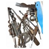 Antique Drill, Snips, Plane 