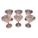 (6) PCS Six Pink Depression Glasses