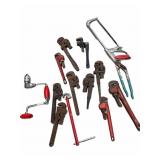 10 Pipe Wrenches, Brace & Bit & More