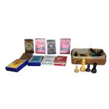 Playing Cards And Chess Pieces