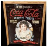 Framed Coca-Cola Advertisement